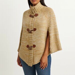 Guess Vintage Faux Leather Cape Poncho Shawl Size XS/S